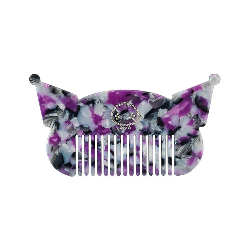 Japan Sanrio - Kuromi Hair Comb (Purple Marble)