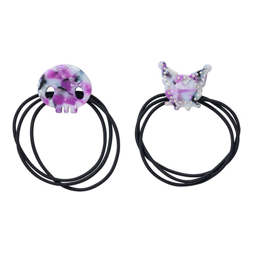 Japan Sanrio - Kuromi Hair Tie Set (BLACK&CHECK)