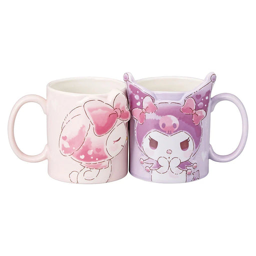 Japan Sanrio - My Melody & Kuromi Kiss Pair Mug
