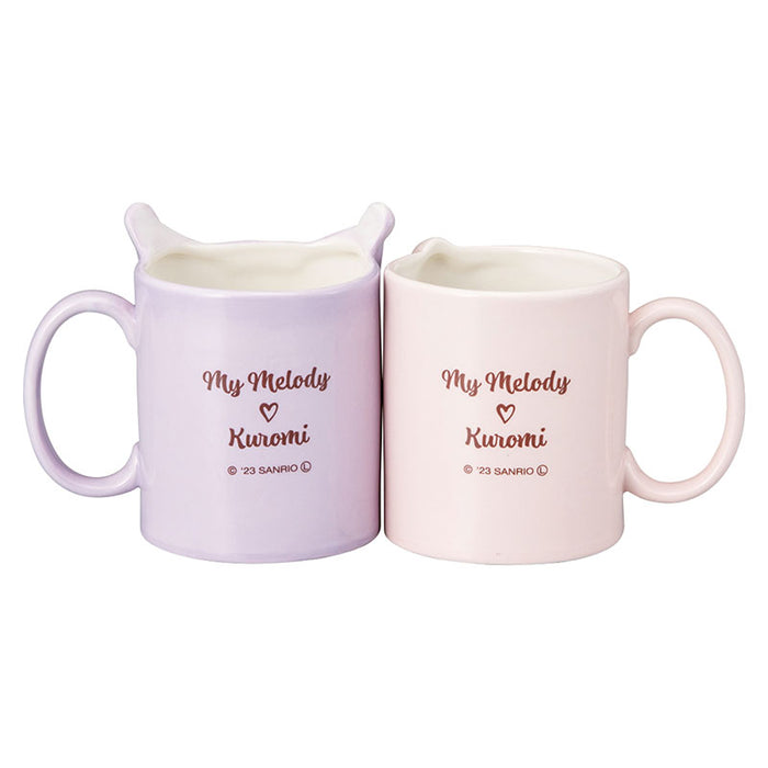 Japan Sanrio - My Melody & Kuromi Kiss Pair Mug