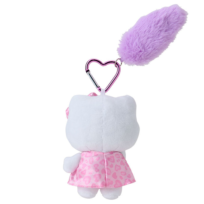 Japan Sanrio - Hello Kitty Plush Keychain with Tail (leopard) pink