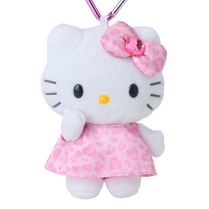 Japan Sanrio - Hello Kitty Plush Keychain with Tail (leopard) pink