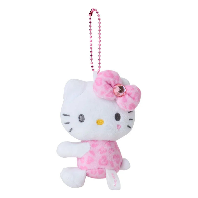 Japan Sanrio - Hello Kitty Hug Plush Keychain (Leopard) Pink