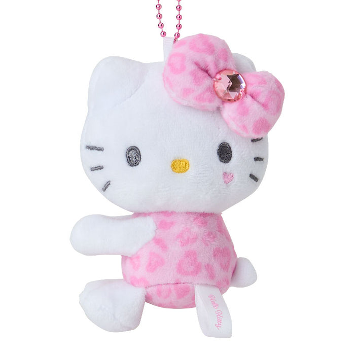 Japan Sanrio - Hello Kitty Hug Plush Keychain (Leopard) Pink