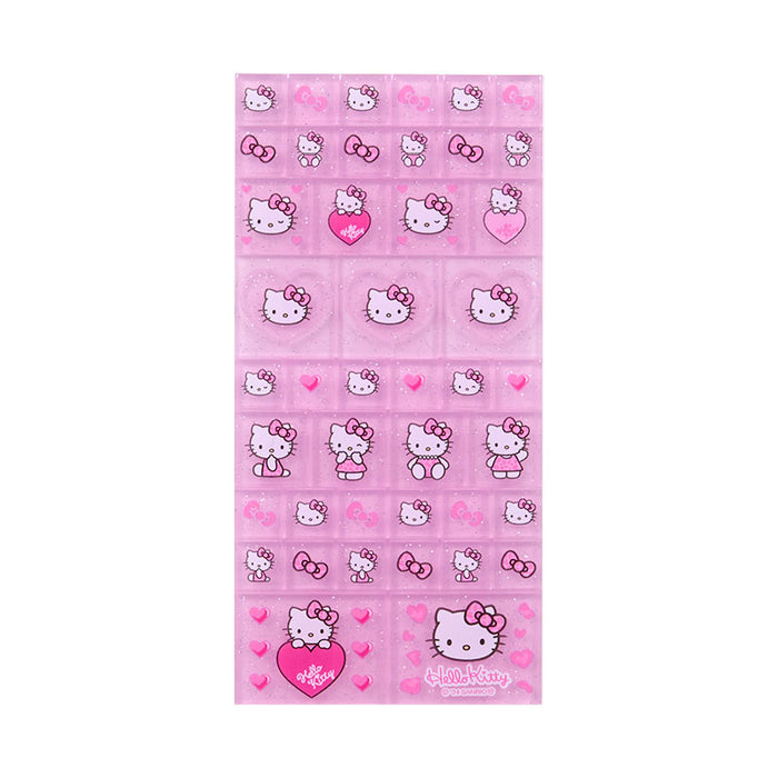 Japan Sanrio - Hello Kitty 90s Tile Sticker (Leopard) Pink