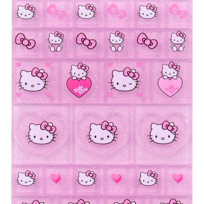 Japan Sanrio - Hello Kitty 90s Tile Sticker (Leopard) Pink