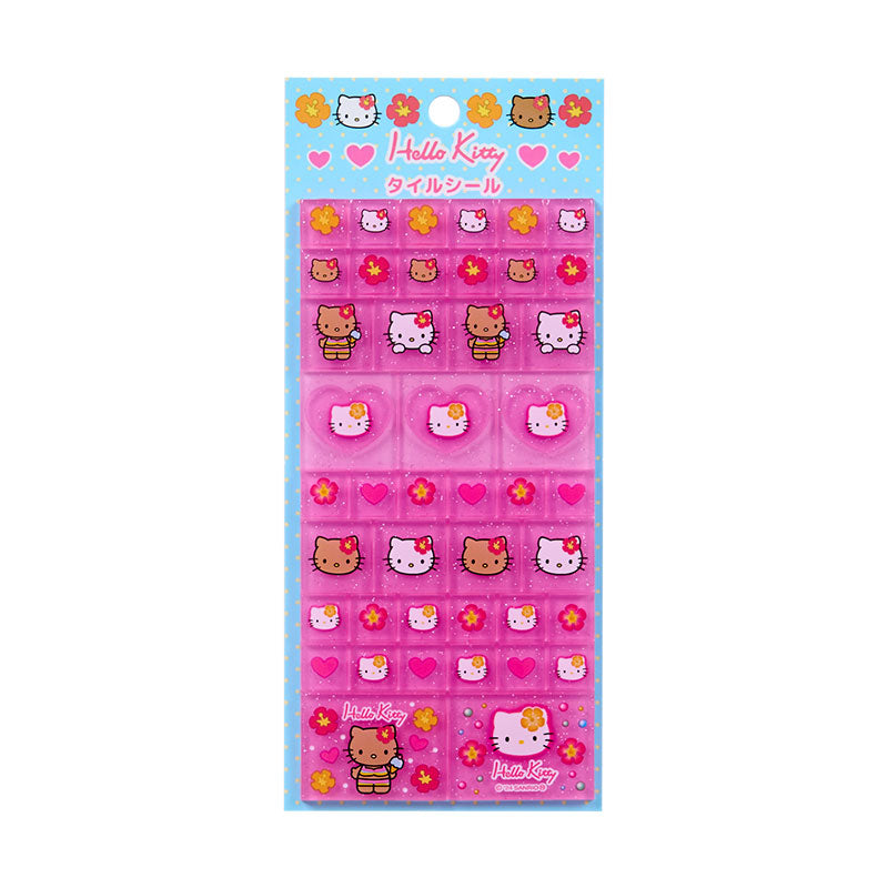 Japan Sanrio - Hello Kitty 90s Tile Sticker (Hibiscus)