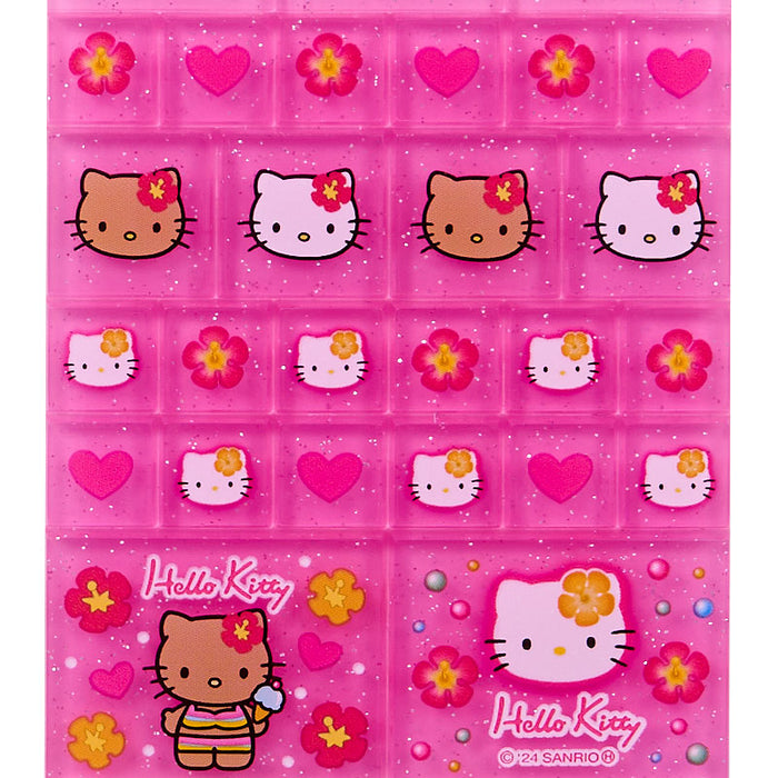 Japan Sanrio - Hello Kitty 90s Tile Sticker (Hibiscus