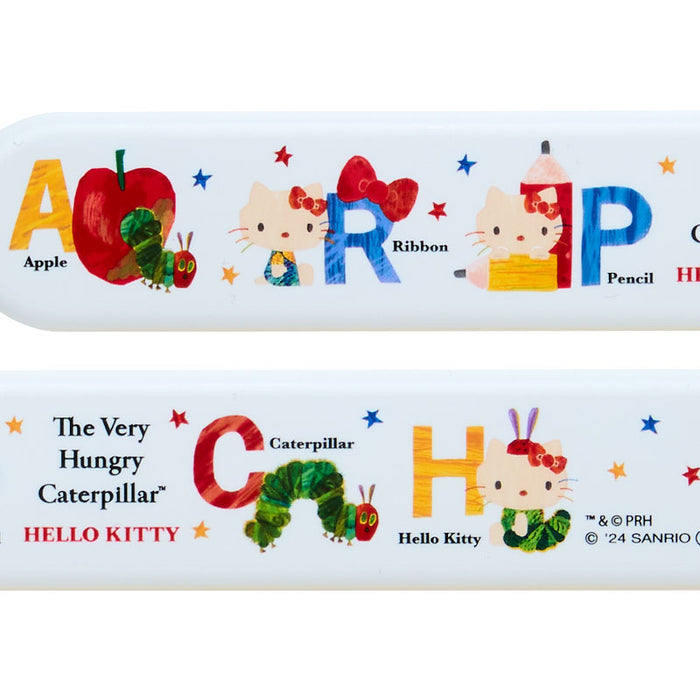 Japan Sanrio - Hello Kitty Very Hungry Caterpillar Chopsticks & Case