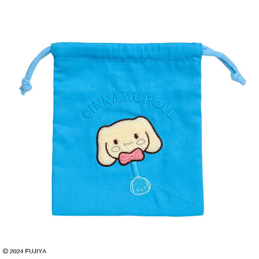 Japan Sanrio - Cinnamoroll Sanrio Characters Chocolate Sagara Embroidery Drawstring Bag
