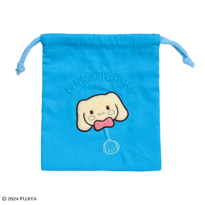 Japan Sanrio - Cinnamoroll Sanrio Characters Chocolate Sagara Embroidery Drawstring Bag