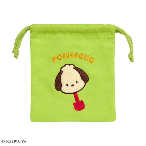 Japan Sanrio - Pochacco Sanrio Characters Chocolate Sagara Embroidery Drawstring Bag