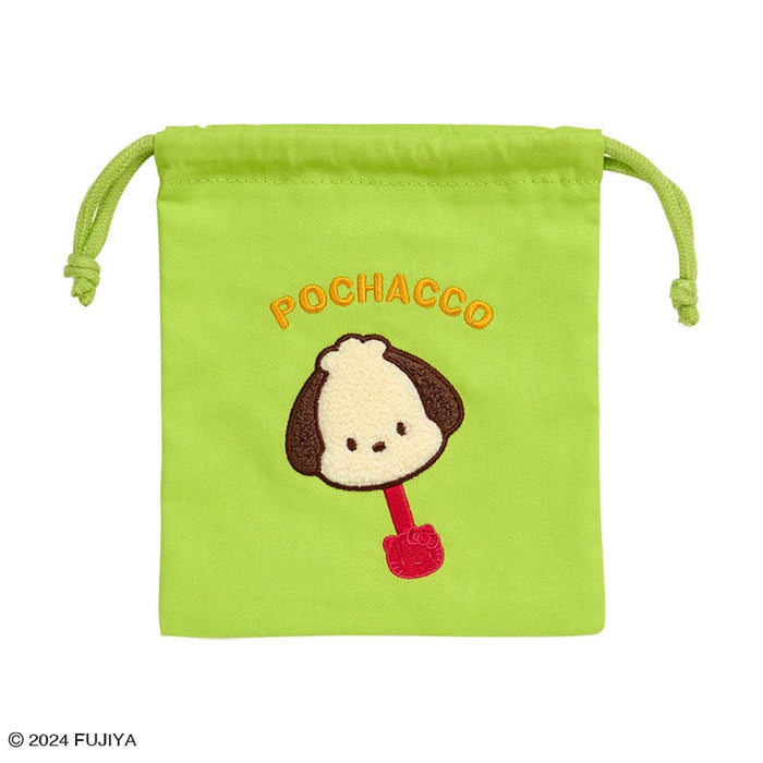 Japan Sanrio - Pochacco Sanrio Characters Chocolate Sagara Embroidery Drawstring Bag