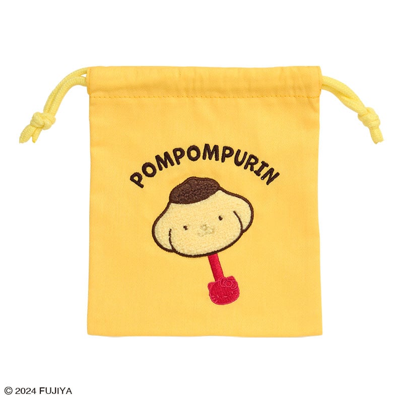 Japan Sanrio - Pompompurin Sanrio Characters Chocolate Sagara Embroidery Drawstring Bag