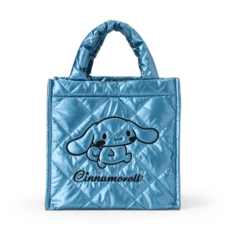 Japan Sanrio - Cinnamoroll Metallic Quilted Cube Bag