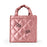 Japan Sanrio - Hello Kitty Metallic Quilted Cube Bag