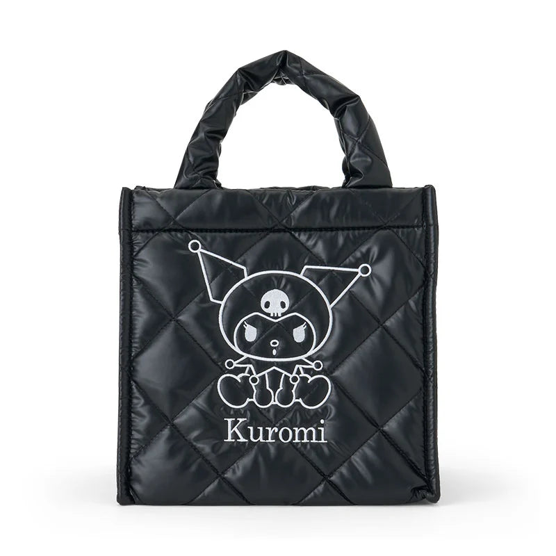Japan Sanrio - Kuromi Metallic Quilted Cube Bag