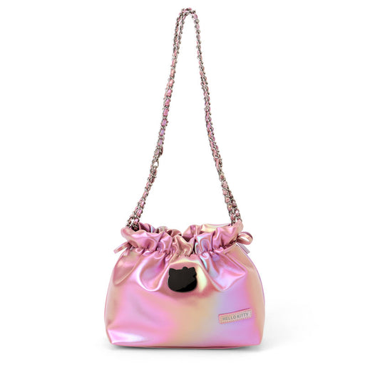 Japan Sanrio - Hello Kitty Metallic Drawstring Shoulder Bag (Color:Pink)