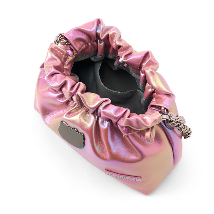 Japan Sanrio - Hello Kitty Metallic Drawstring Shoulder Bag (Color:Pink)