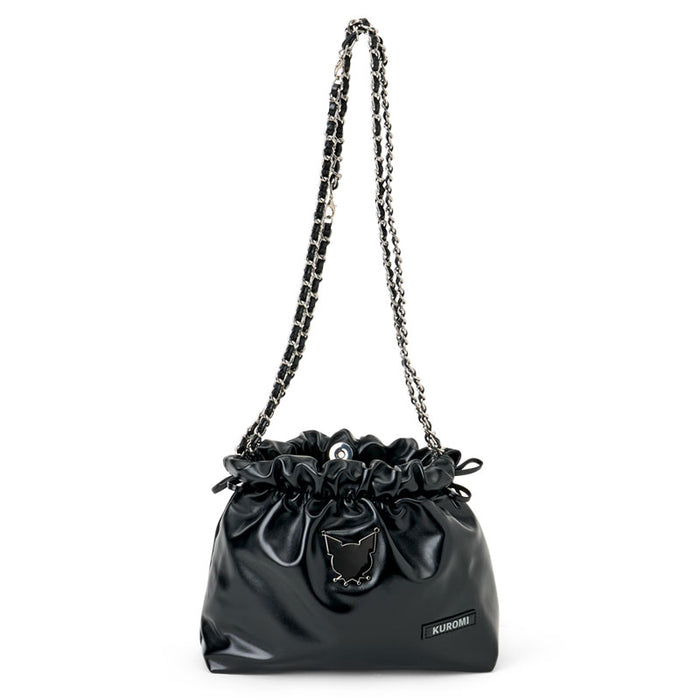 Japan Sanrio - Kuromi Metallic Drawstring Shoulder Bag