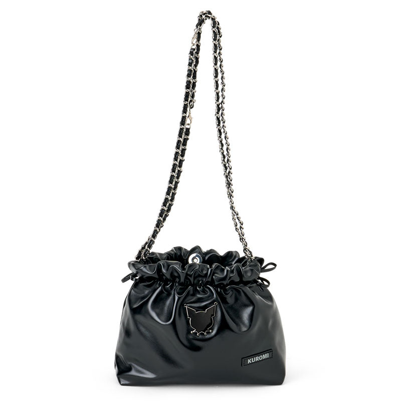 Japan Sanrio - Kuromi Metallic Drawstring Shoulder Bag