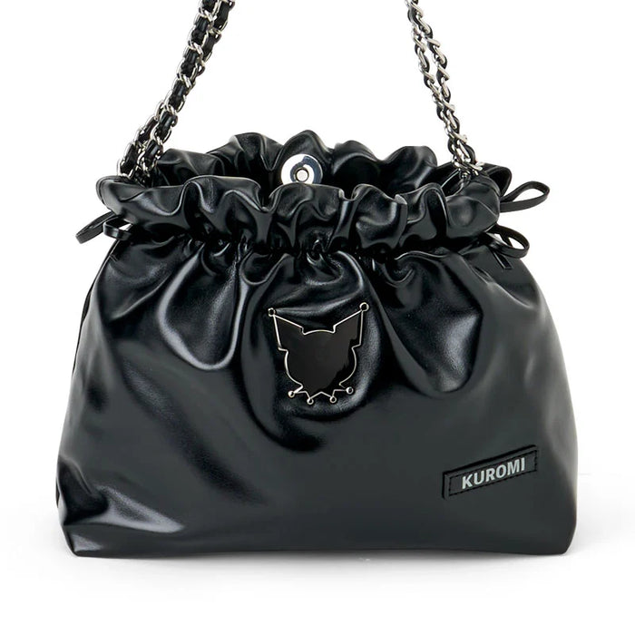 Japan Sanrio - Kuromi Metallic Drawstring Shoulder Bag