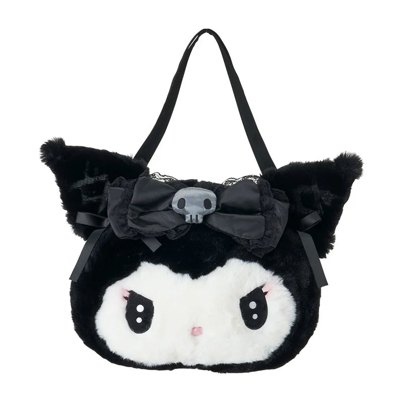 Japan Sanrio - Kuromi Face-shaped tote bag (Midnight MeloClo Special)