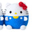Japan Sanrio - Hello Kitty & Hello Mimmy Pair of Mini Cushions