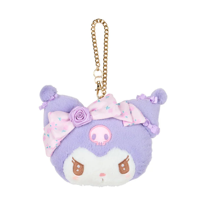 Japan Sanrio - Kuromi Face-Shaped Pass Case (Dolly Rose)