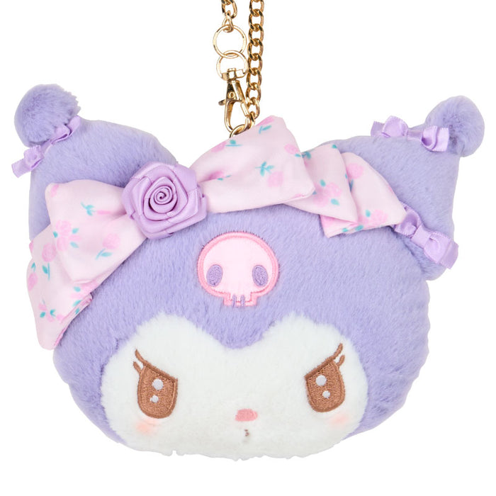 Japan Sanrio - Kuromi Face-Shaped Pass Case (Dolly Rose)