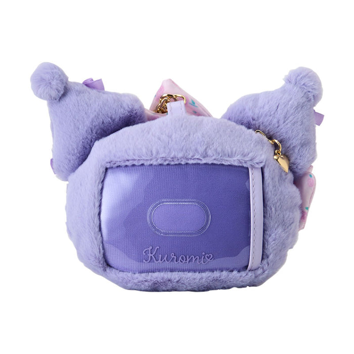 Japan Sanrio - Kuromi Face-Shaped Pass Case (Dolly Rose)