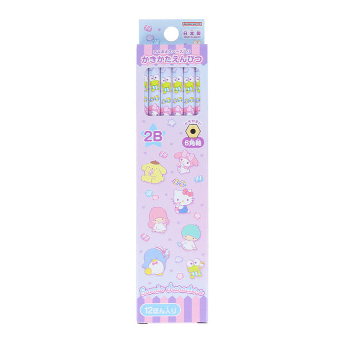 Japan Sanrio - Sanrio Characters 12 pencils, 2B