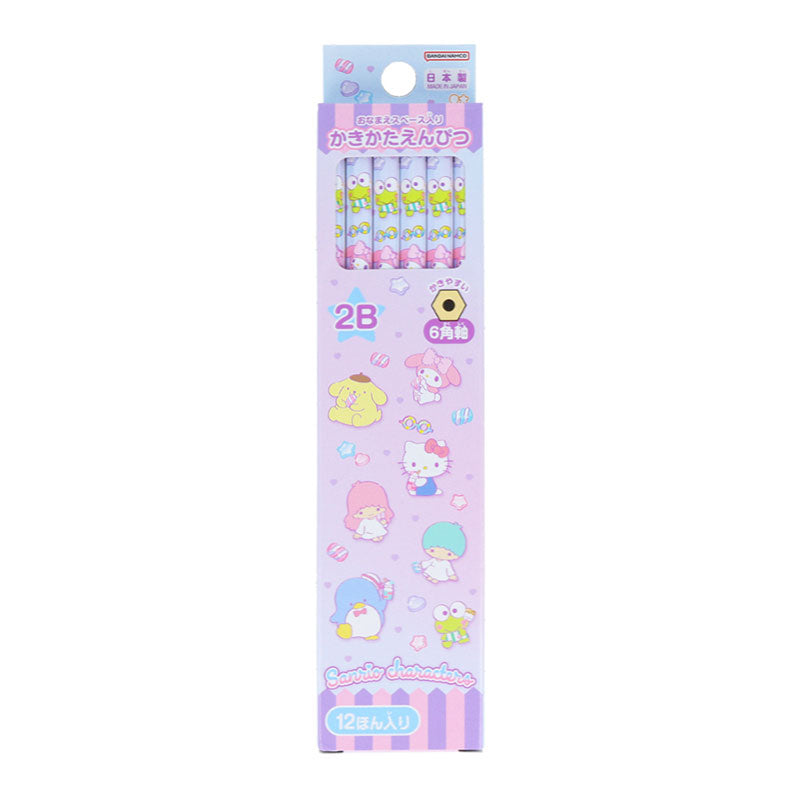 Japan Sanrio - Sanrio Characters 12 pencils, 2B