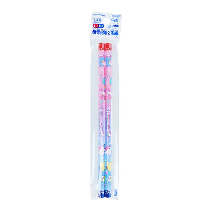 Japan Sanrio - Sanrio Characters Red and Blue Pencils, Set of 2