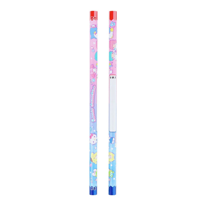 Japan Sanrio - Sanrio Characters Red and Blue Pencils, Set of 2