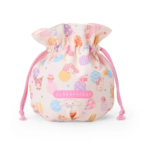Japan Sanrio - Sanrio Characters Drawstring Bag (Nagoya Pastel)