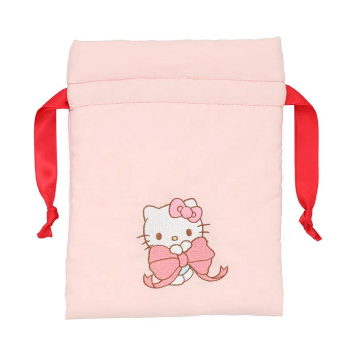 Japan Sanrio - Hello Kitty Drawstring Pouch (Cushion Ribbon)