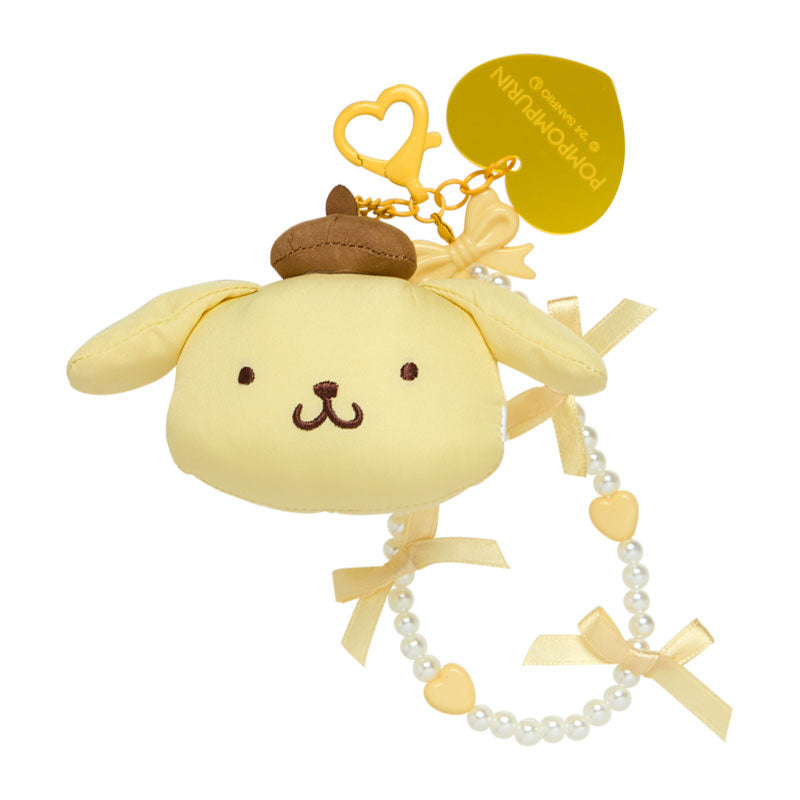 Japan Sanrio - Pompompurin Bead Strap with Mascot (Cushion Ribbon)