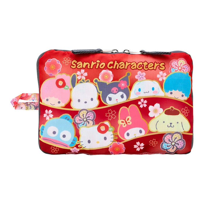 Japan Sanrio - Sanrio Characters Foldable Boston Bag (Color: Red)