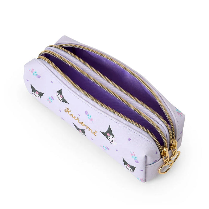 Japan Sanrio - Kuromi Double Zipper Pen Case
