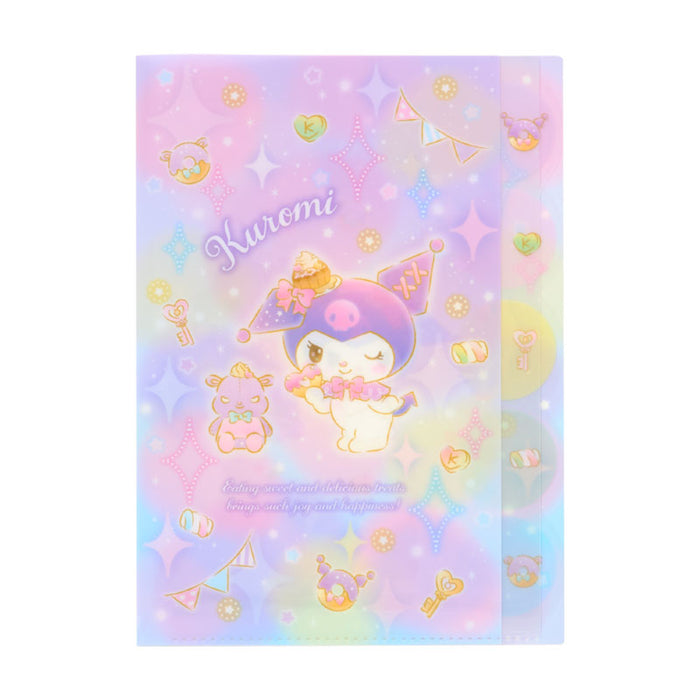 Japan Sanrio - Kuromi A4 Clear File with 5 Pockets (Dreamy!)