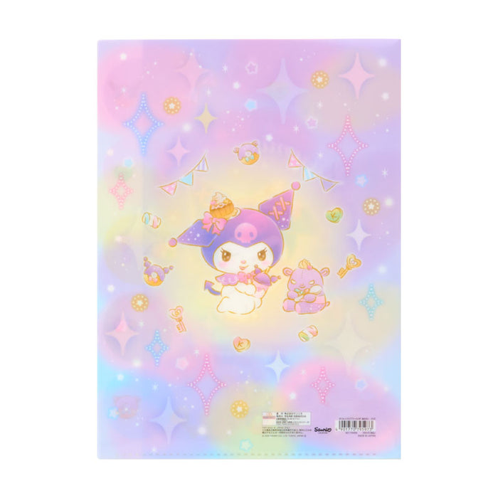Japan Sanrio - Kuromi A4 Clear File with 5 Pockets (Dreamy!)