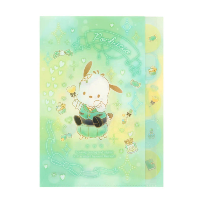 Japan Sanrio - Pochacco A4 Clear File with 5 Pockets (Dreamy!)