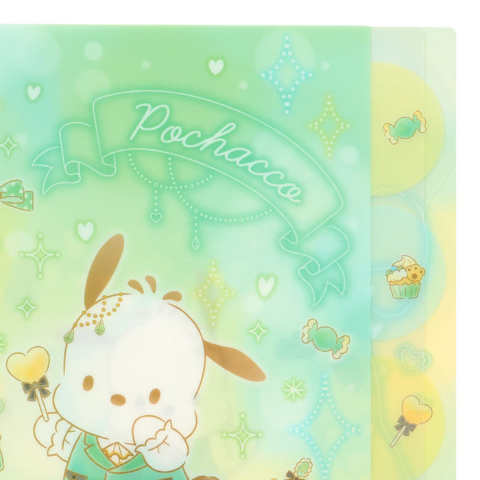 Japan Sanrio - Pochacco A4 Clear File with 5 Pockets (Dreamy!)