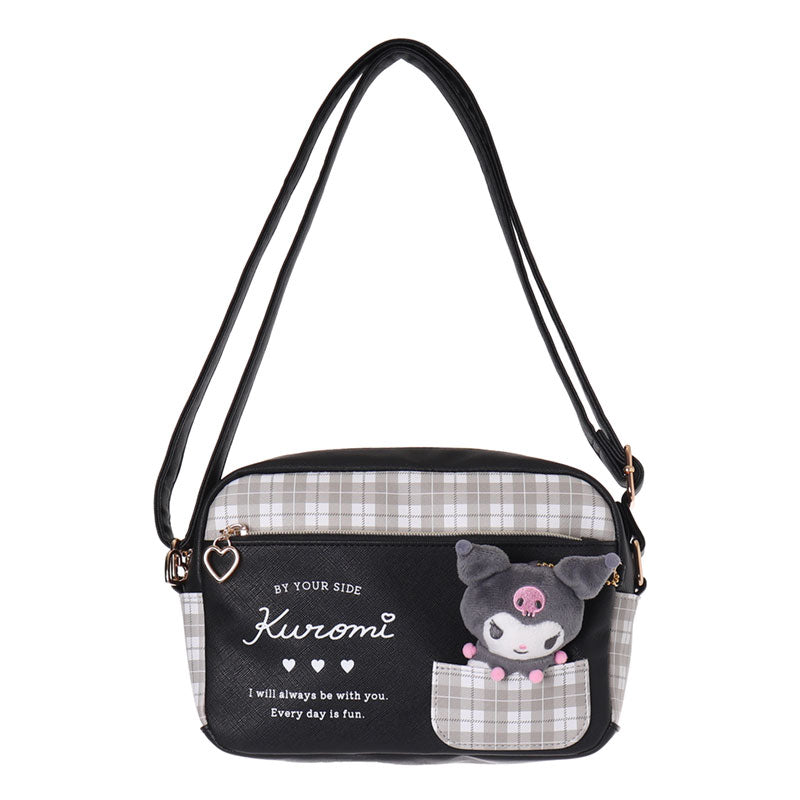 Japan Sanrio - Kuromi "Day" Shoulder Bag with Plush Toy