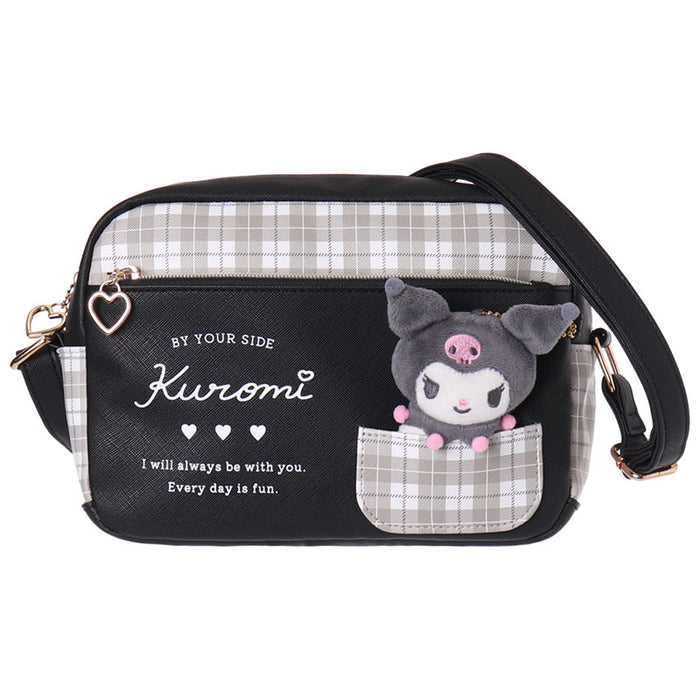 Japan Sanrio - Kuromi "Day" Shoulder Bag with Plush Toy