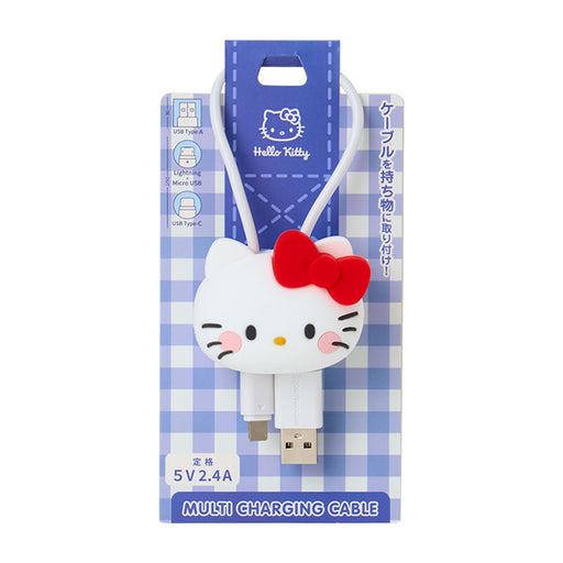 Japan Sanrio - Hello Kitty Multi-Charging Cable with Mascot Cover