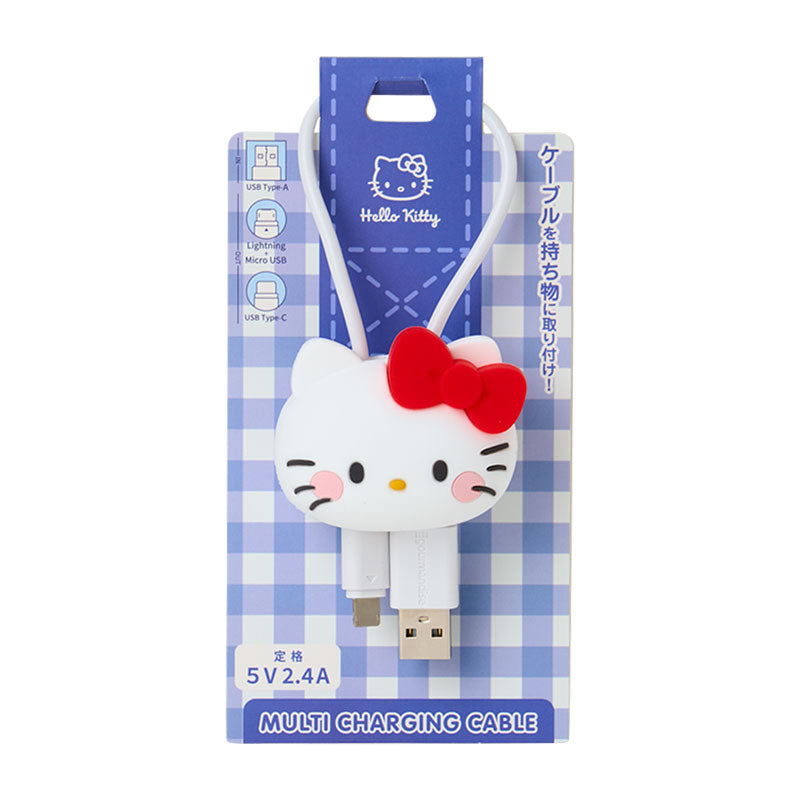 Japan Sanrio - Hello Kitty Multi-Charging Cable with Mascot Cover