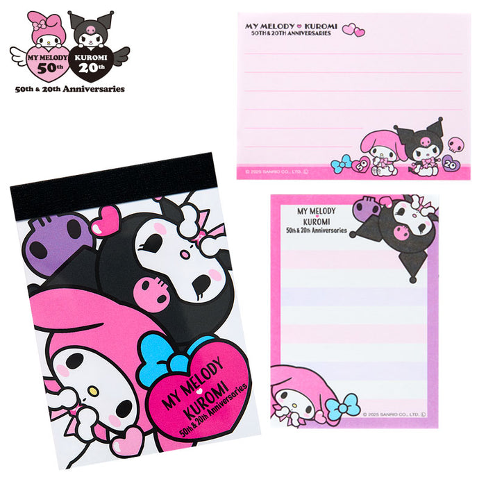 Japan Sanrio - My Melody & Kuromi Mini Memo (Happy Anniversary)