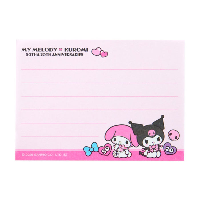 Japan Sanrio - My Melody & Kuromi Mini Memo (Happy Anniversary)